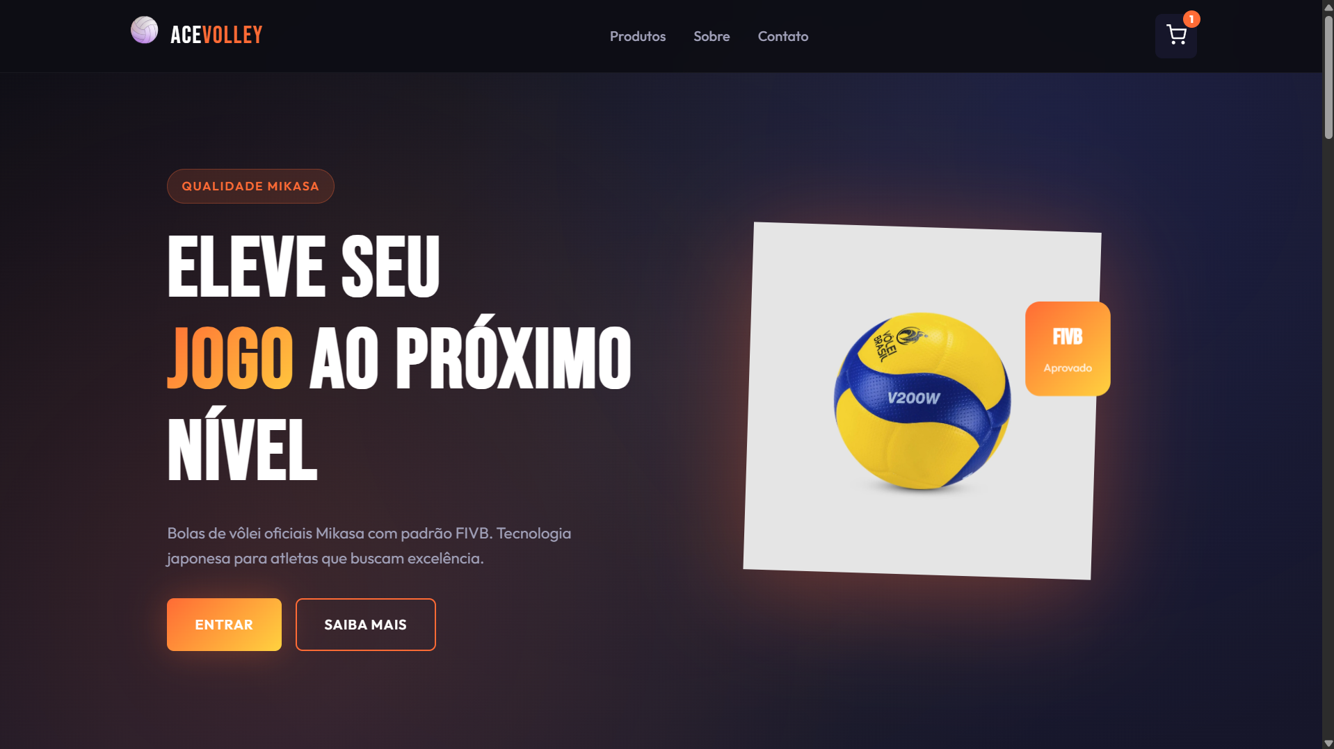 Print do site AceVolley