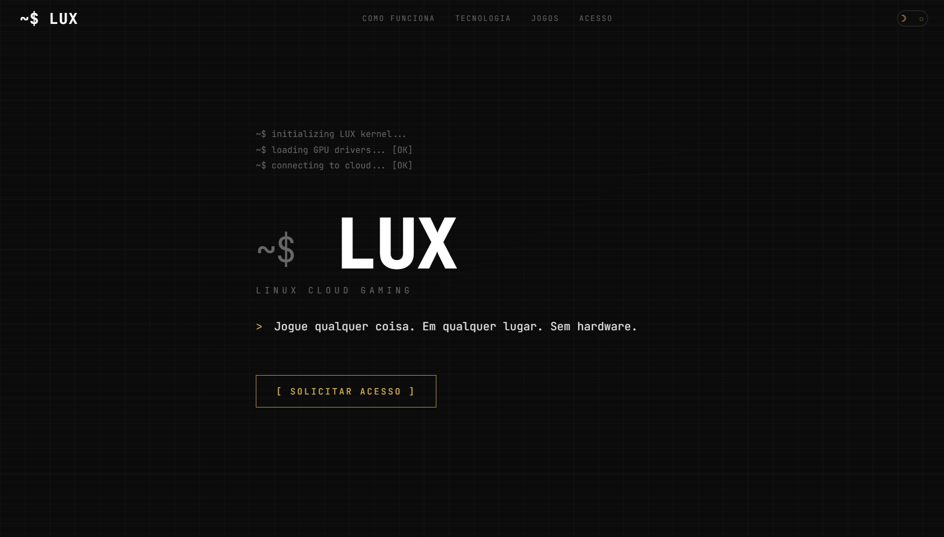 Print do site LUX