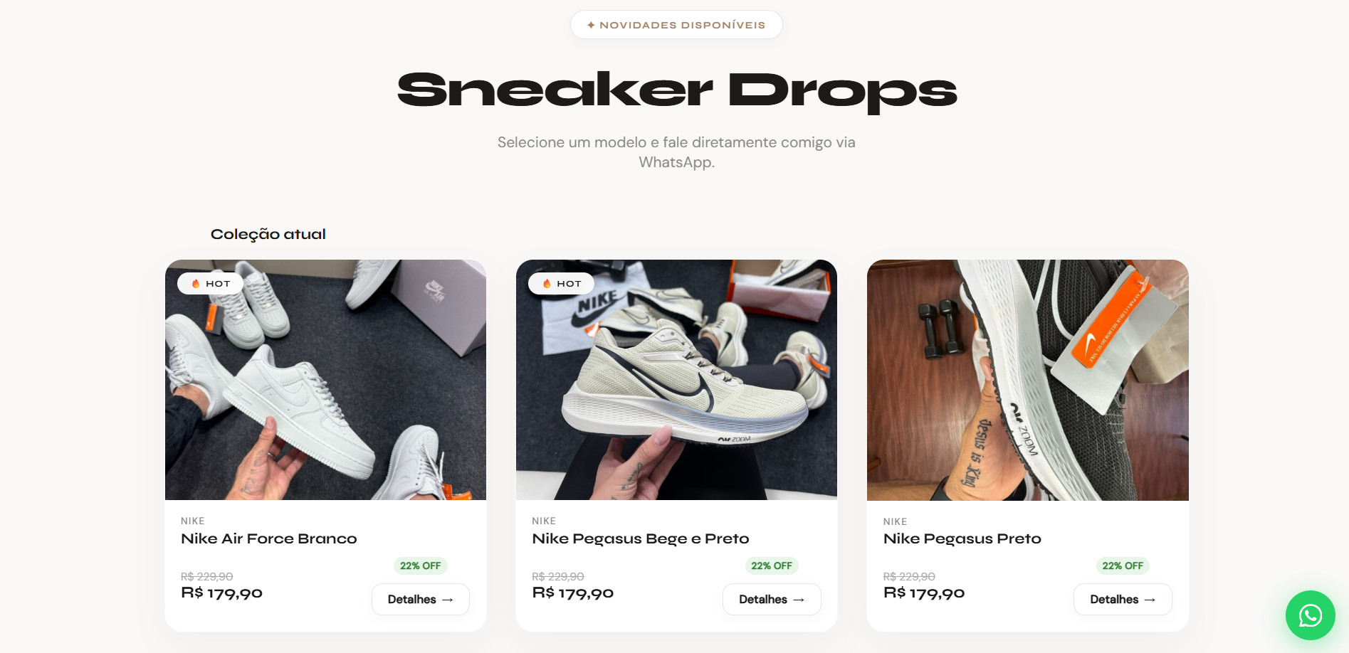 Print do catálogo Sneaker Drops